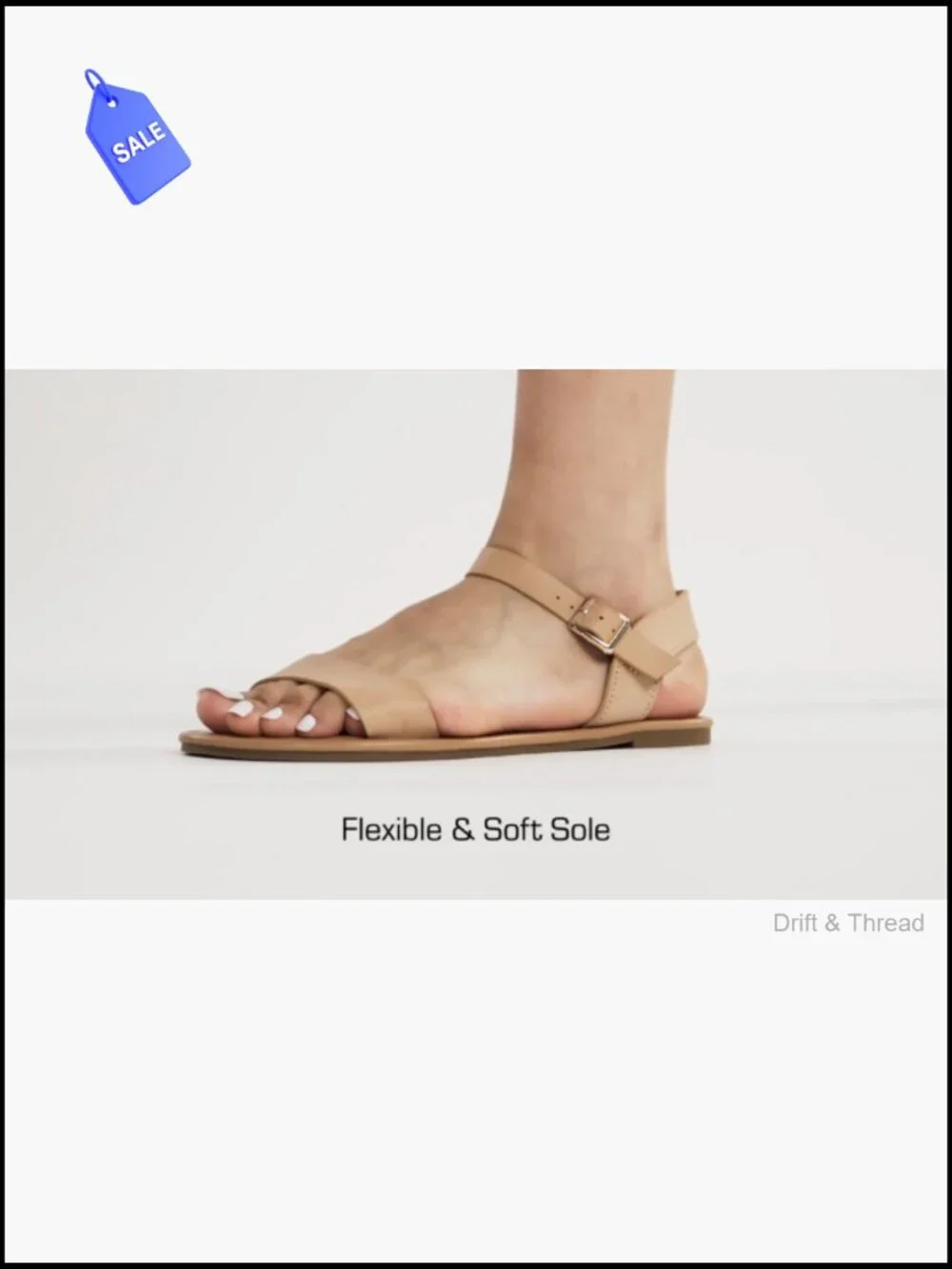 Womens Ankle Strap Flat Sandals Open Toe Buckle Summer Dressy Sandals